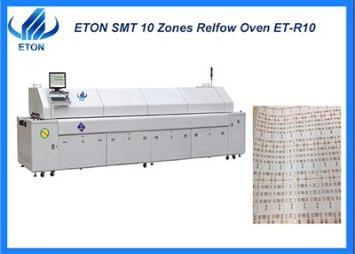 Horno de reflujo SMT de 10 zonas de producción de doble panel